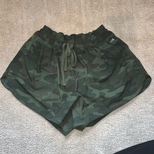 Camo Running shorts with built in underwear